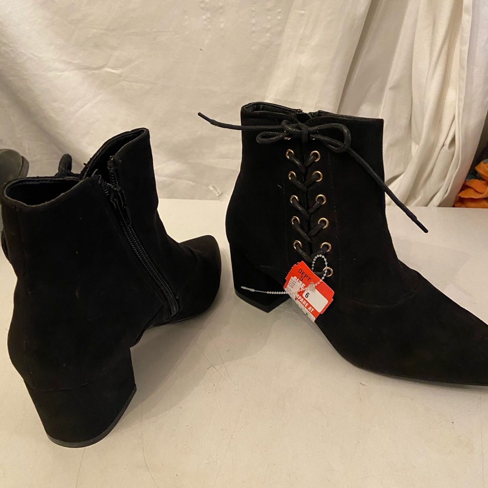 Metaphor black faux suede ankle boots NEW 6 - Picture 5 of 6
